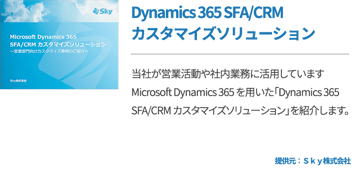 Dynamics 365 SFA/CRM カスタマイズソリューション