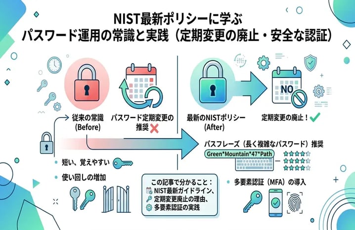 NISTのパスワードポリシー最新版！安全な認証の仕組みをわかりやすく解説