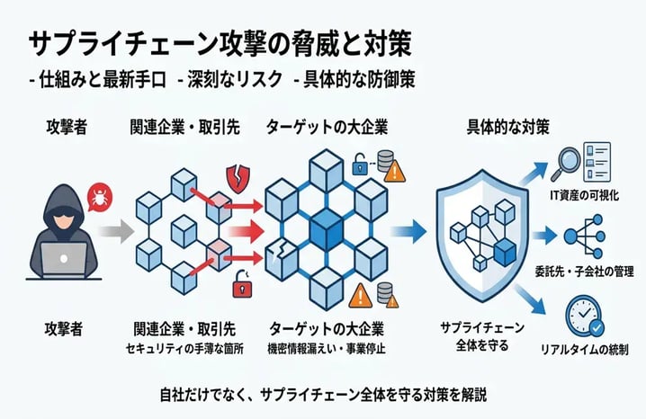 サプライチェーン攻撃とは？手口や企業がとるべき対策を解説