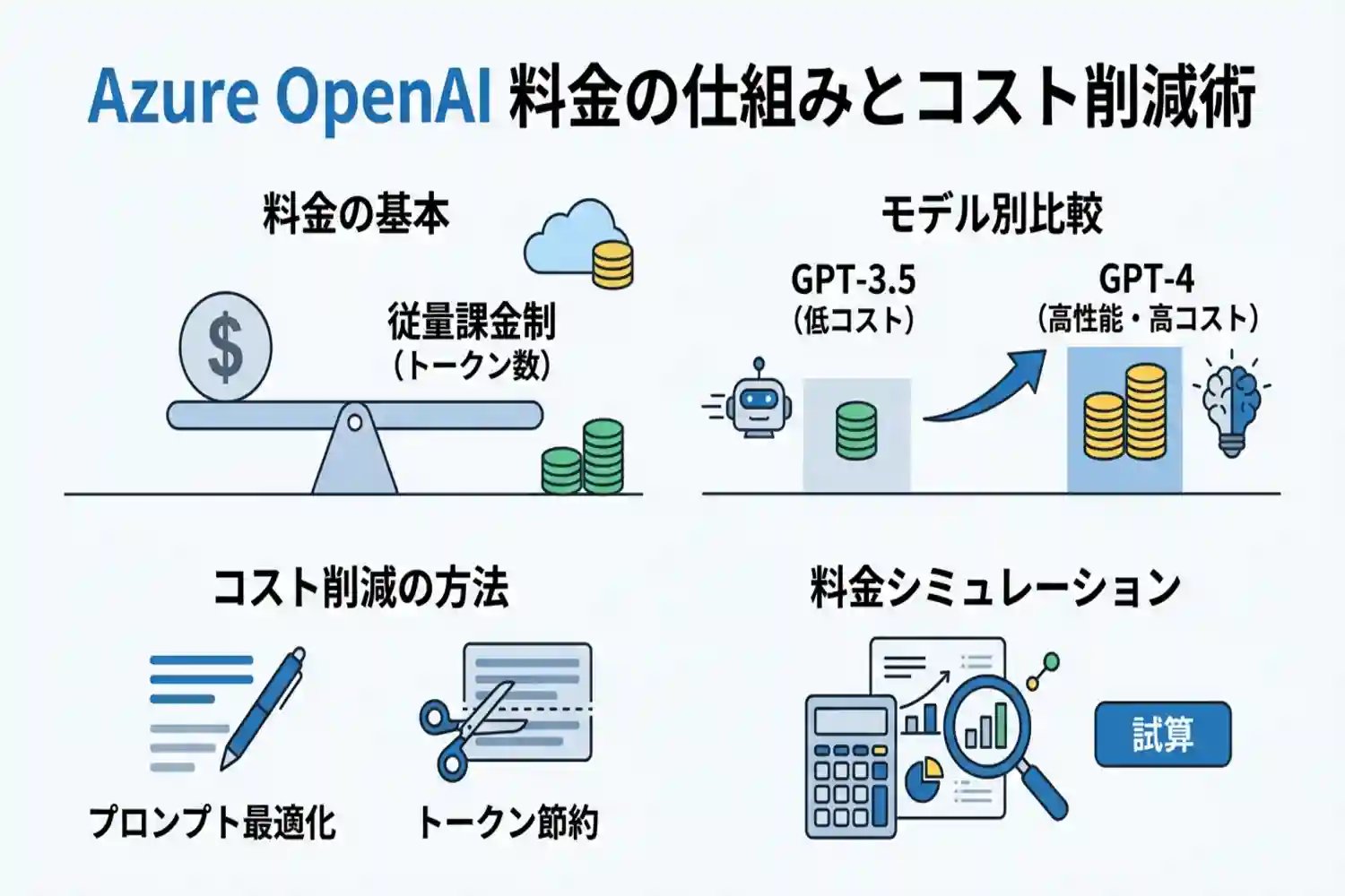 Azure OpenAIの料金シミュレーションとトークン節約のポイント
