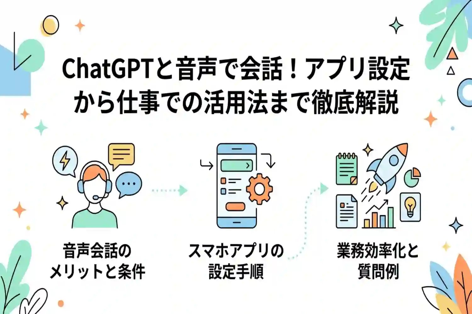 chatgptと音声で会話する方法!業務で役立つ活用法と質問例を紹介