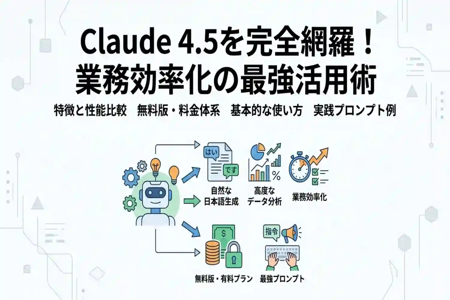 claude 4.5の完全ガイド！使い方や最強プロンプト・無料版の有無を紹介