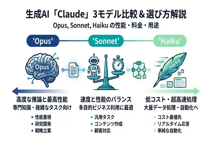 Claudeモデル比較：料金・性能・用途別のおすすめを徹底解説
