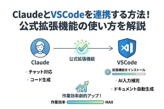 ClaudeとVSCodeを連携する方法!公式拡張機能の使い方を解説