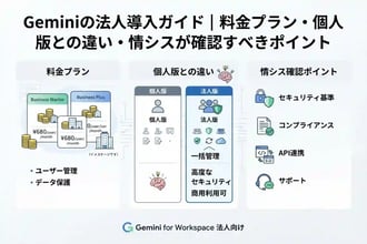 Geminiの法人導入ガイド|料金プラン・個人版との違い・情シスが確認すべきポイント
