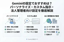 Geminiの設定でおすすめは?パーソナライズ・カスタム指示・法人管理者向け設定を徹底解説