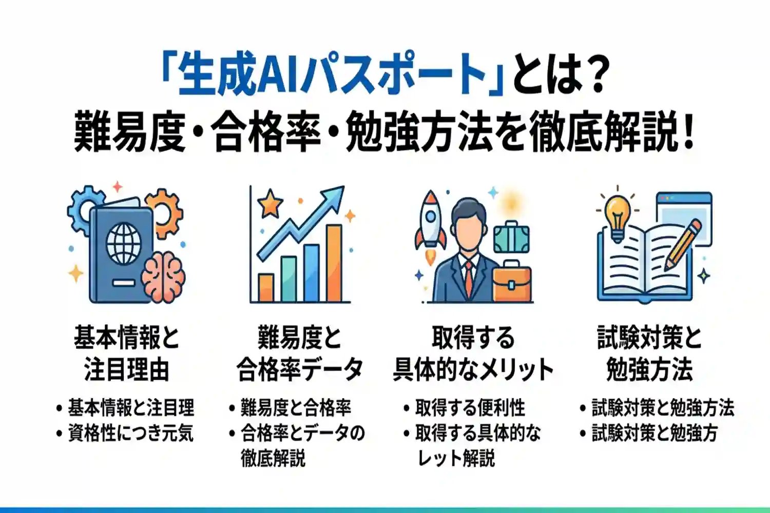 生成AIパスポートとは?難易度や合格率、勉強法を徹底解説