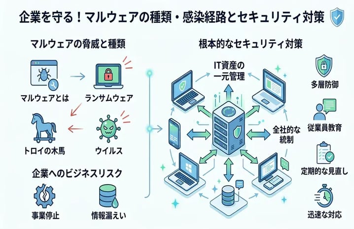 マルウェアの種類一覧！代表的な手口と対策をわかりやすく解説