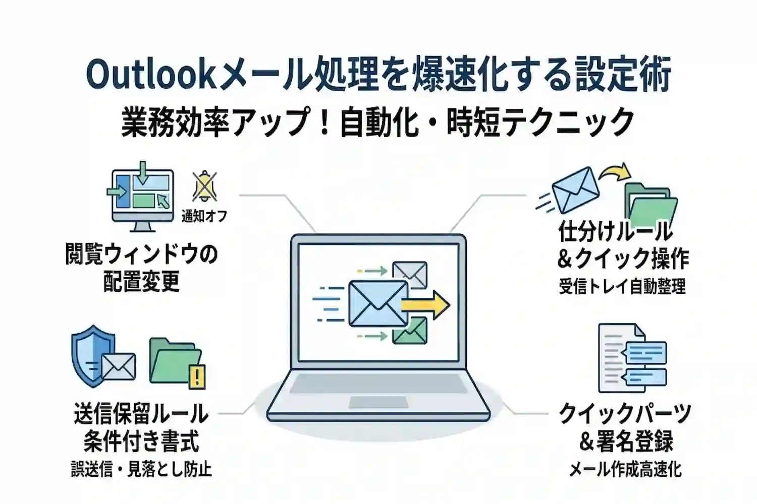 Outlookの便利な設定を徹底解説！毎日のメール処理が5分で終わる時短テクニック