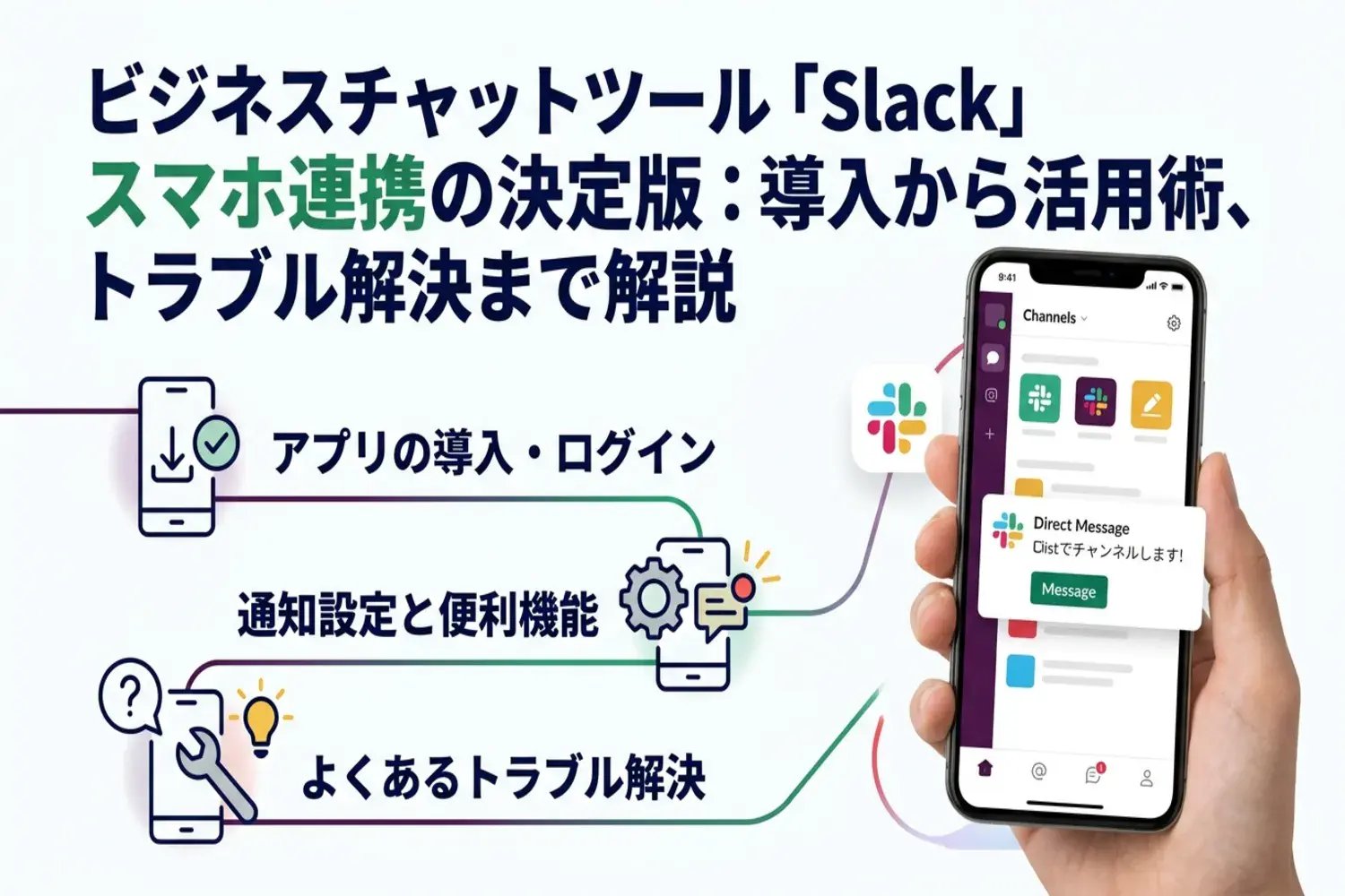 Slack をスマホと連携して業務効率化!アプリの導入 手順と便利機能まとめ