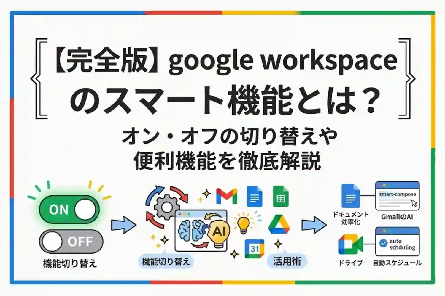 【完全版】google workspace のスマート機能とは?オン・オフの切り替えや便利機能を徹底解説