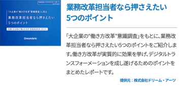 業務改革担当者なら押さえたい5つのポイント