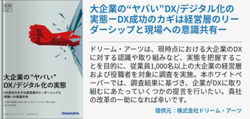 大企業の“ヤバい”DX/デジタル化の実態ーDX成功のカギは経営層のリーダーシップと現場への意識共有ー