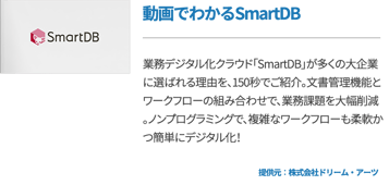 動画でわかるSmartDB