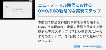 ニューノーマル時代におけるOMO/DXの戦略的な実現ステップ