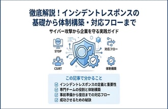 インシデントレスポンスとは？基本から体制構築・対応フローまで徹底解説