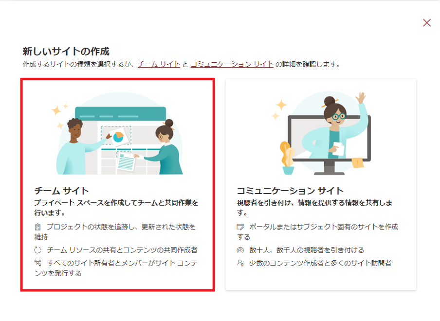 チームサイトの作成-02