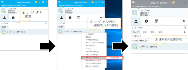 連絡先の追加