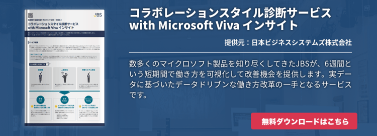 コラボレーションスタイル診断サービス with Microsoft Viva インサイト