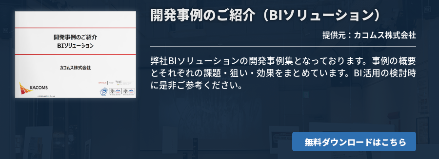 開発事例のご紹介（BIソリューション）