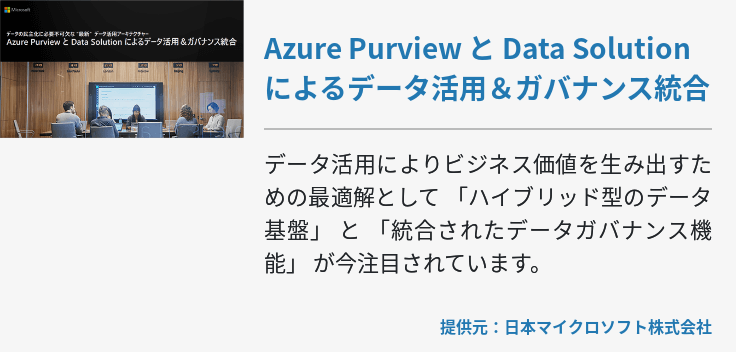 Azure Purview と Data Solution によるデータ活用＆ガバナンス統合