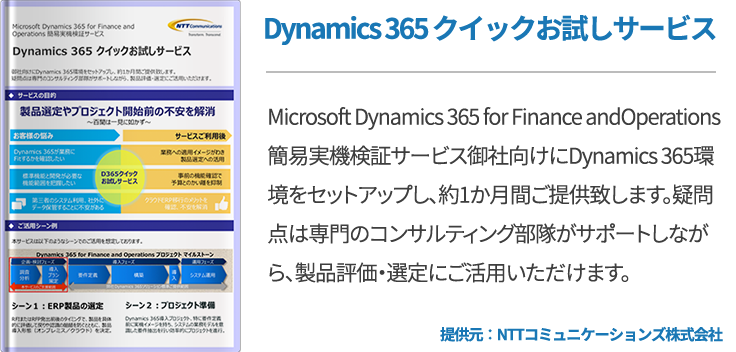 Dynamics 365 クイックお試しサービス