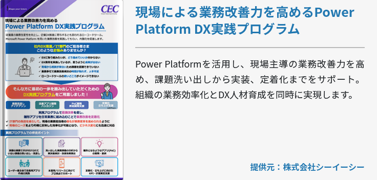 現場による業務改善力を高めるPower Platform DX実践プログラム
