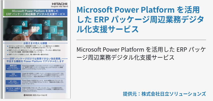 Microsoft Power Platform を活用した ERP パッケージ周辺業務デジタル化支援サービス