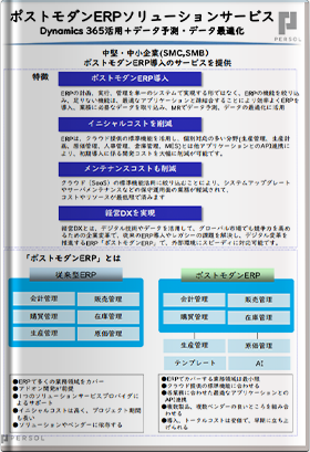 ポストモダンERPソリューションサービス Dynamics 365活用＋データ予測・データ最適化