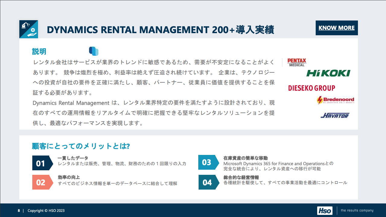 レンタル・リース業界特化ソリューション「Dynamics Rental Management」のご紹介 01
