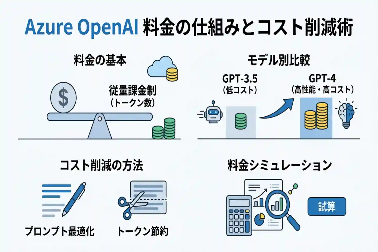 P3-4 トークン 約500枚 まとめ売り Azure OpenAIの料金シミュレーションとトークン節約のポイント