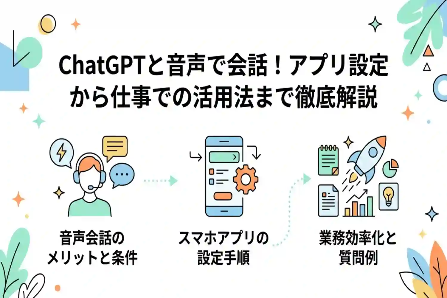 chatgptと音声で会話する方法！業務で役立つ活用法と質問例を紹介
