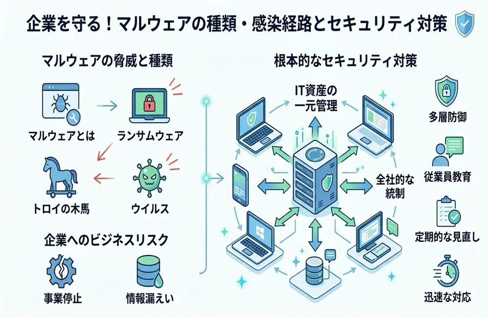マルウェアの種類一覧！代表的な手口と対策をわかりやすく解説