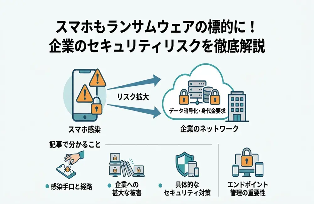 ランサムウェアはスマホにも感染する!被害を防ぐセキュリティ対策まとめ