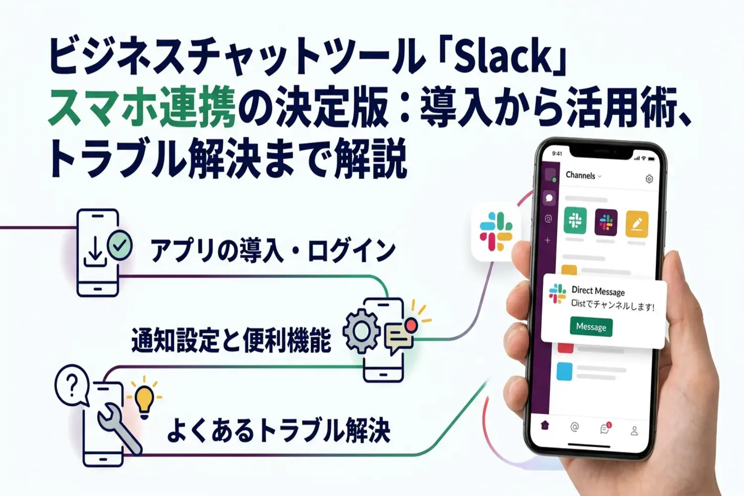 Slack をスマホと連携して業務効率化！アプリの導入 手順と便利機能まとめ