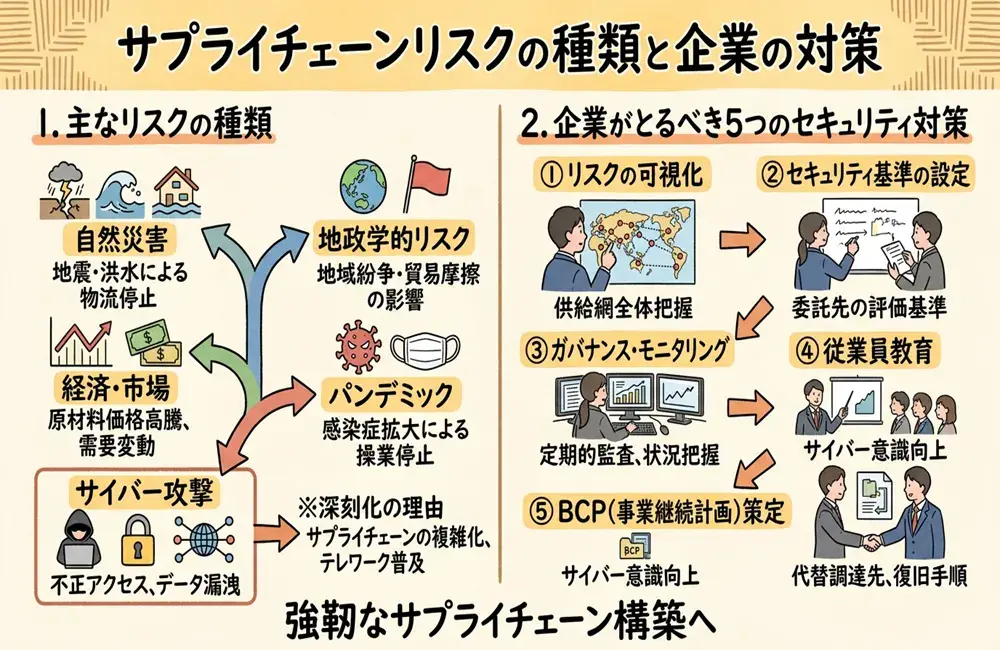 サプライチェーンリスクとは?種類と企業がとるべき5つの対策を解説
