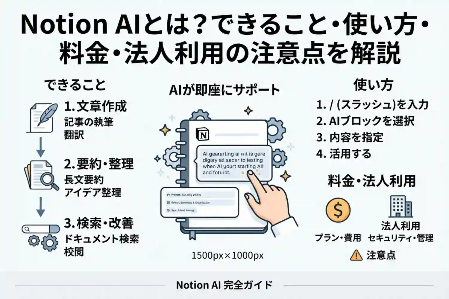 Notion AIとは？できること・使い方・料金・法人利用の注意点を解説