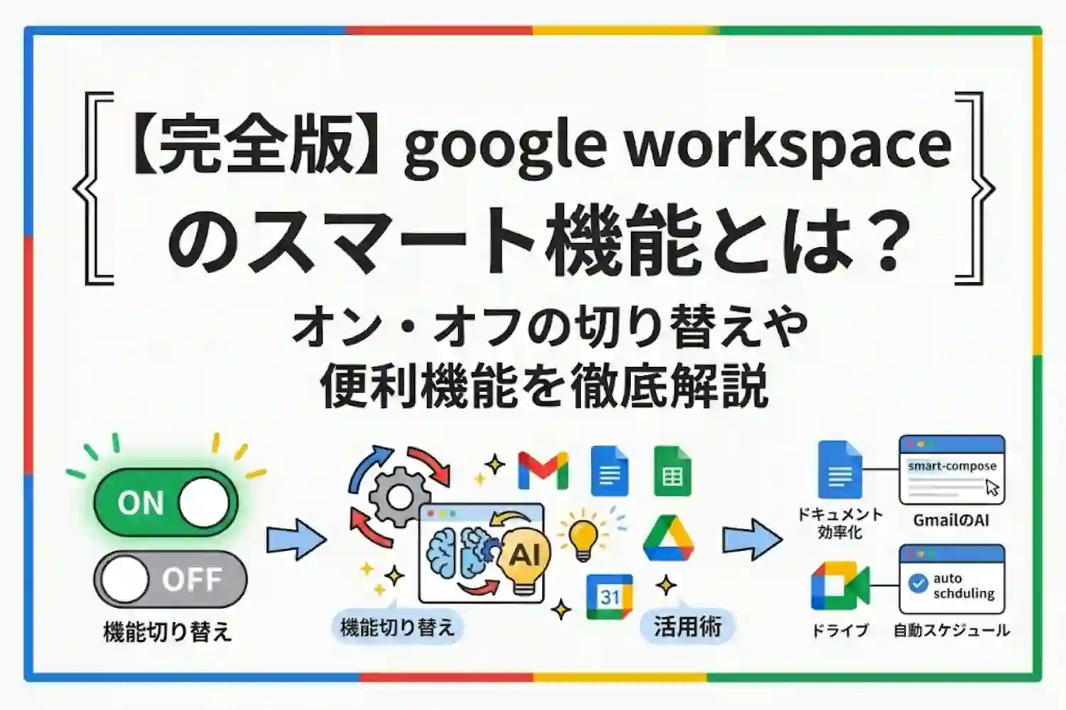 【完全版】google workspace のスマート機能とは?オン・オフの切り替えや便利機能を徹底解説