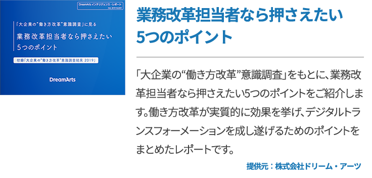 業務改革担当者なら押さえたい5つのポイント