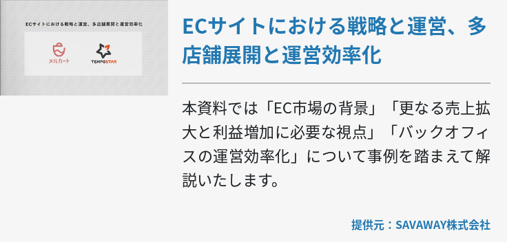 ECサイトにおける戦略と運営、多店舗展開と運営効率化