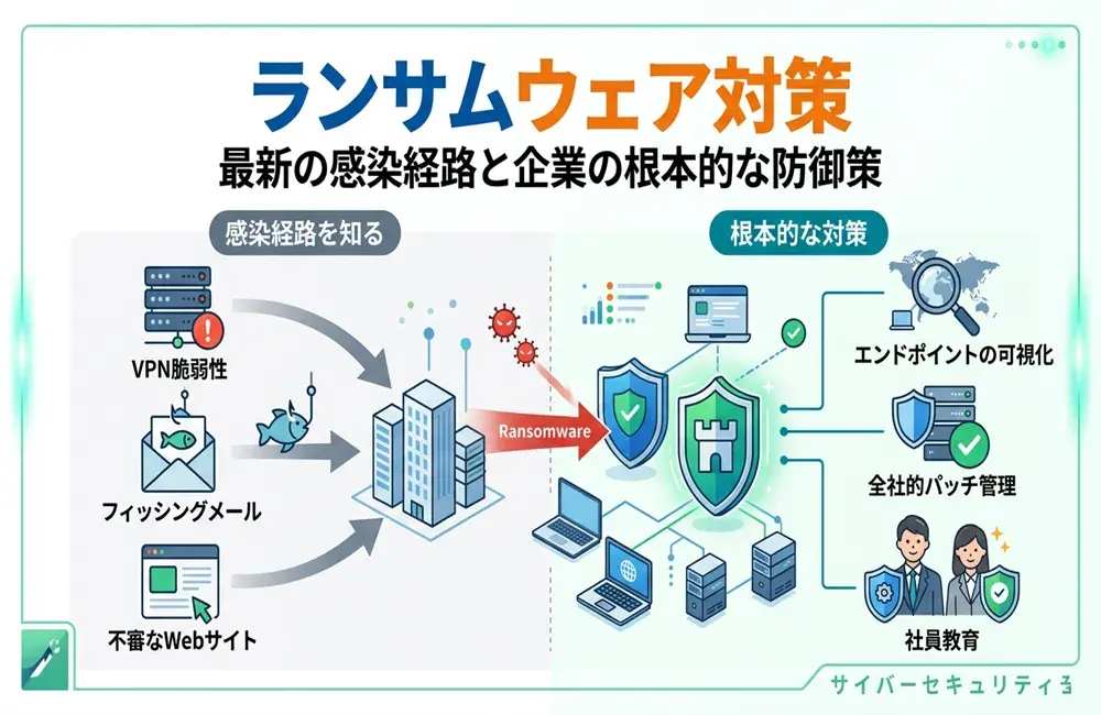 ランサムウェアの感染経路とは？最新の手口と企業がとるべき対策