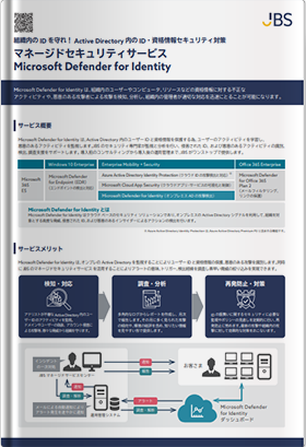 マネージドセキュリティサービス Microsoft Defender for Identity