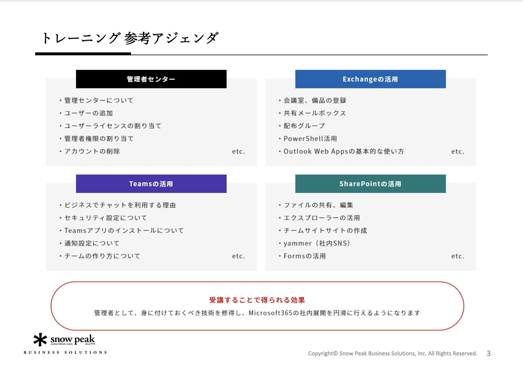 Microsoft365導入支援 - 管理者向けトレーニング編 -