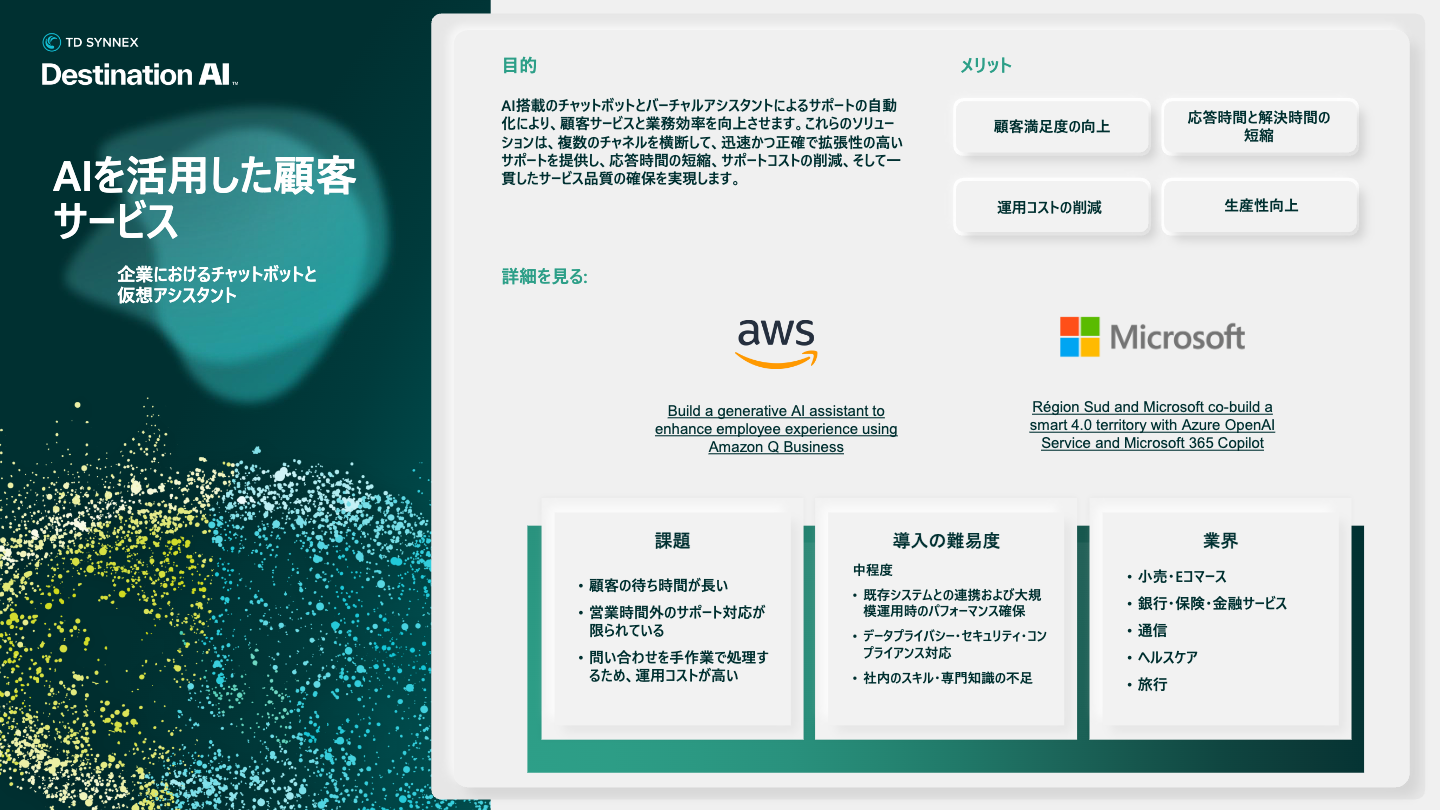 AIユースケースガイド 〜AWS & Azureで実現する業種別AI活用事例集〜 01